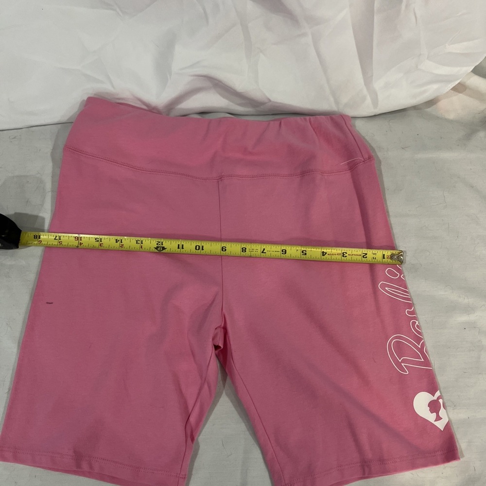 BARBIE BIKER SHORTS PINK WOMENS SIZE large‎ 11-13  stretch vintage 003 - Picture 6 of 6